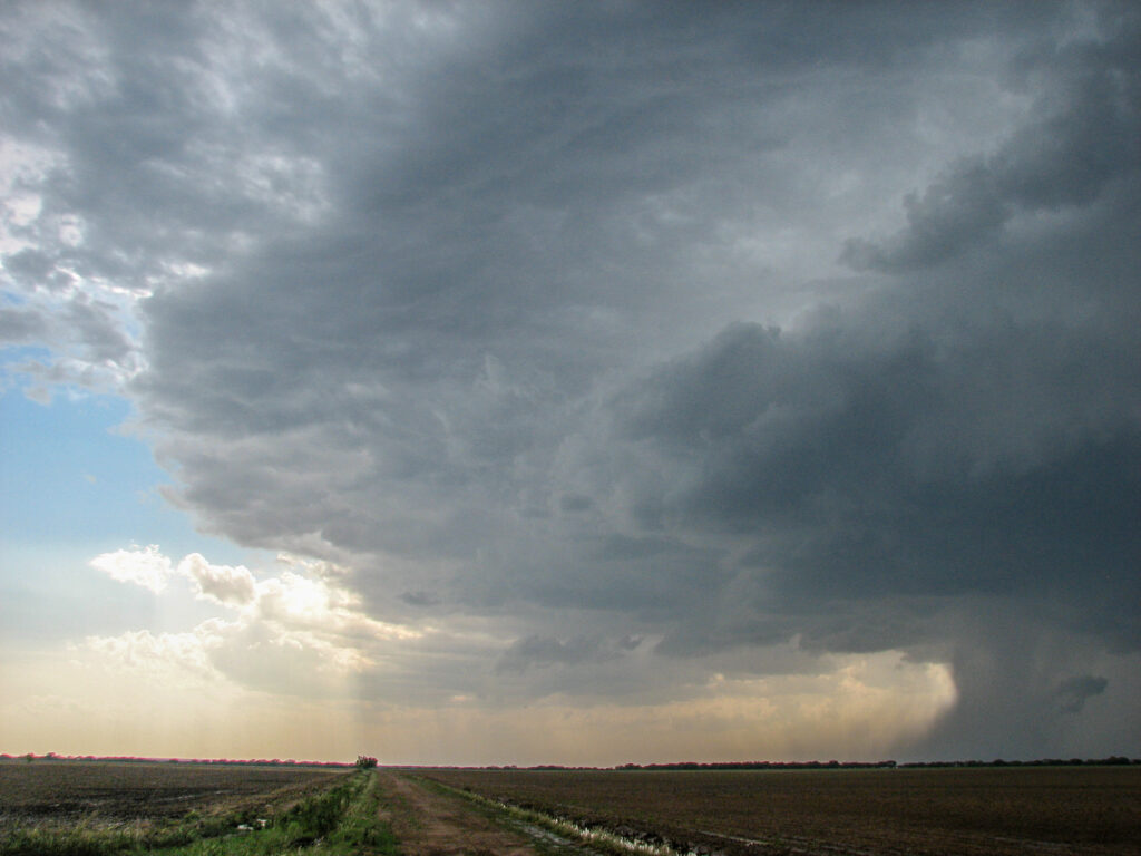 Supercell structure near Haskell, Texas