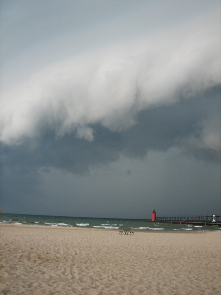 Shelf Cloud over Lake Michigan