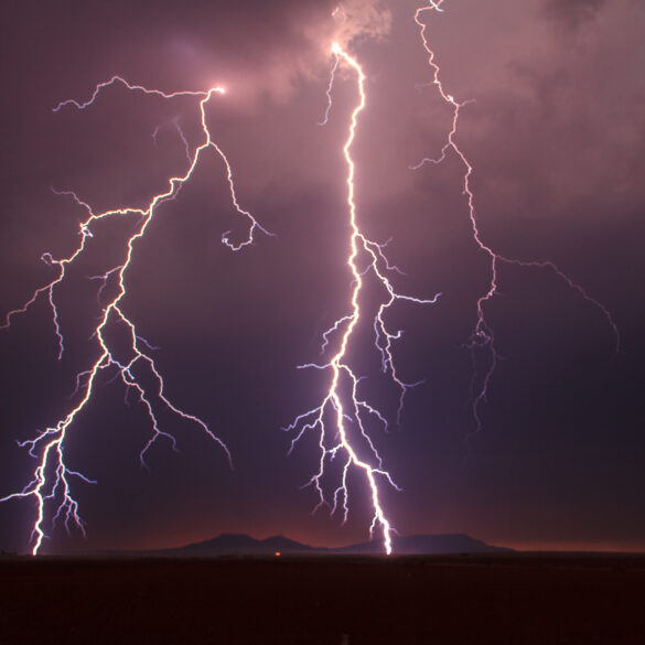 Lightning storm near Aspermont, TX on April 28, 2012