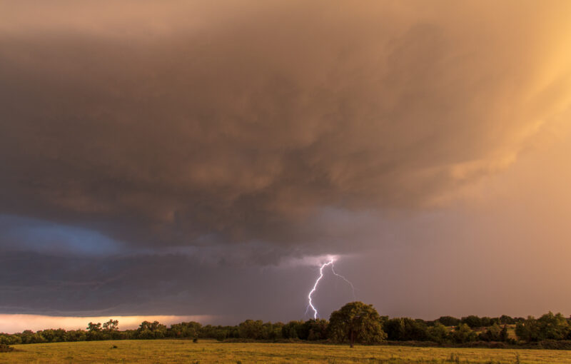 Storm and Lightning in Southern Oklahoma near Ardmore