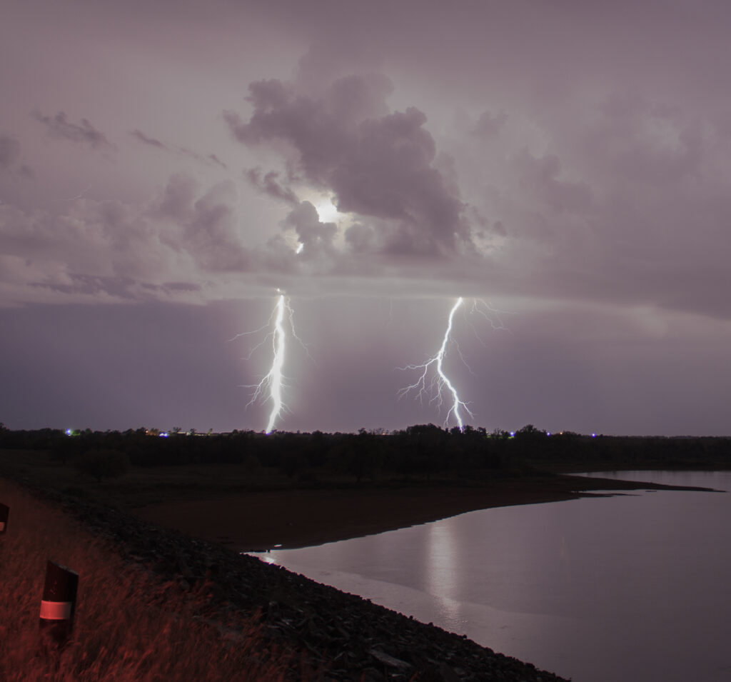 Lightning over Fort Cobb Lake