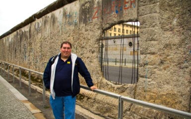 Me in front of the Berlin Wall