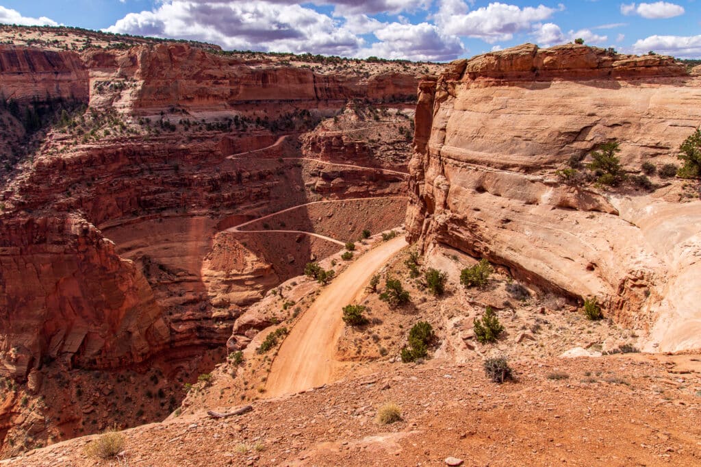 Shafer Canyon Road up the side of canyon wall