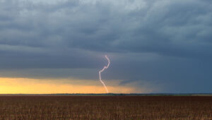 Daytime lightning near Frederick