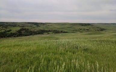 Overlooking the Missouri River Valley in South Dakota along highway 44