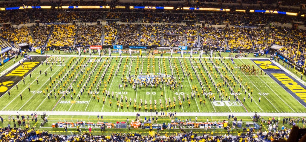 Michigan Marching Band at the 2021 Big Ten Championship Game