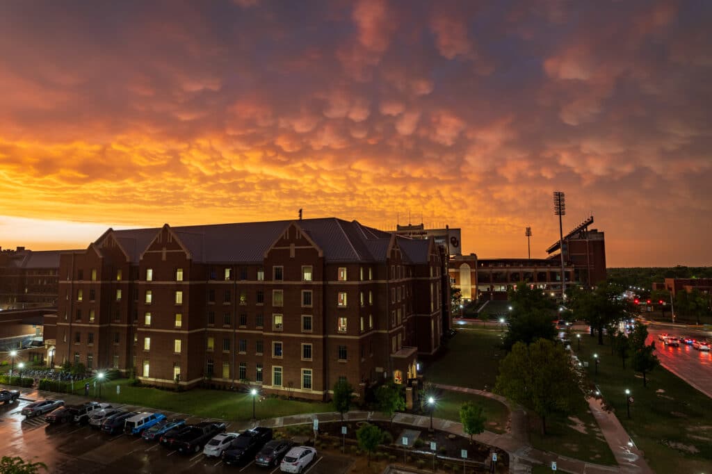 Mammatus in the wake of severe storms in Norman, Oklahoma on May 2, 2022