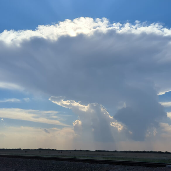 A supercell near Childress was struggling