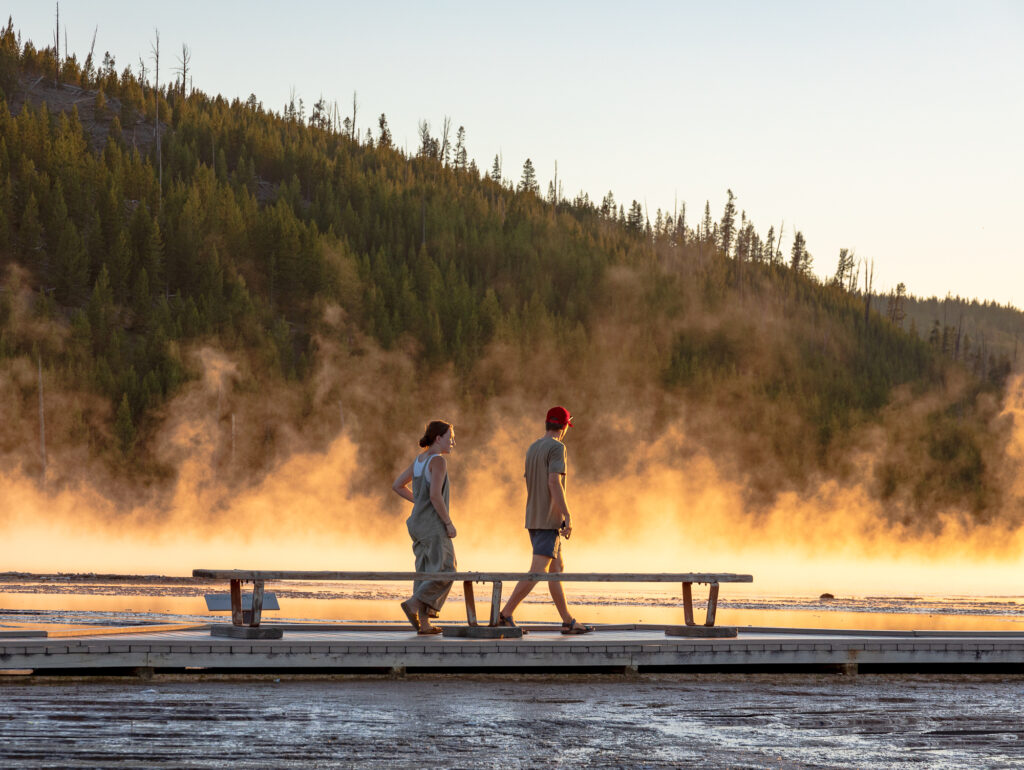 Steam from Grand Prismatic Spring