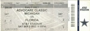 Advocare Classic Michigan vs Florida at AT&T Stadium on September 3, 2017
